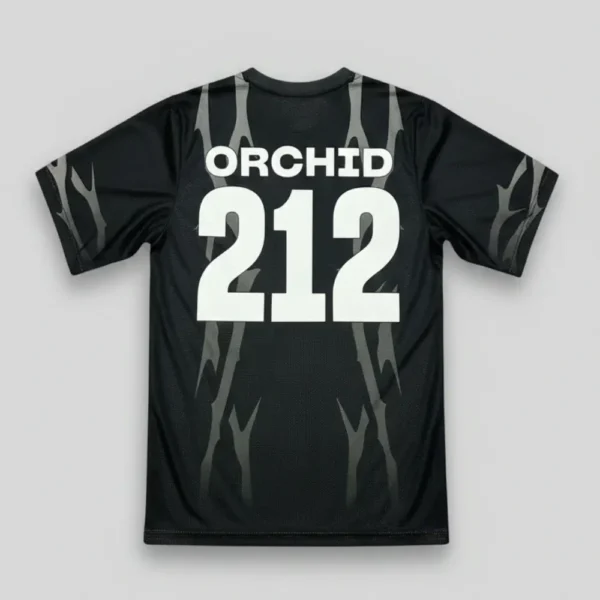 Orchid Jersey back view design details.