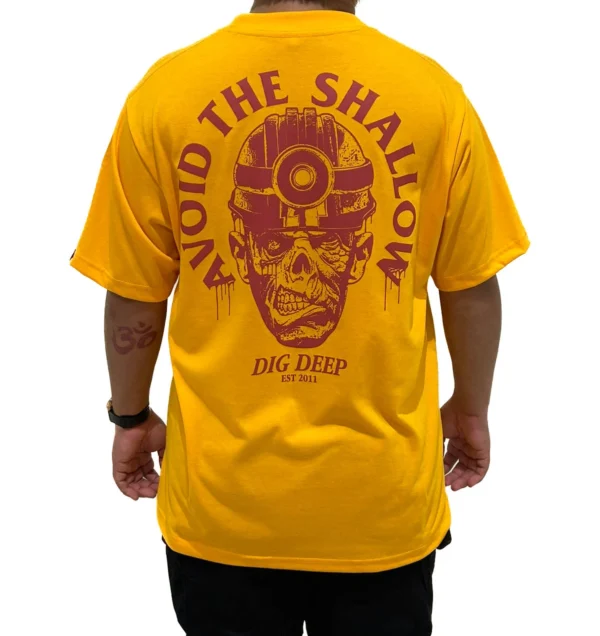 angry-miner-back Angry miner male model back view.